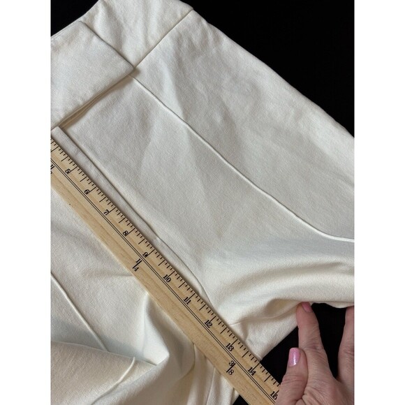 Veronica Beard Jupiter Kick Flare Pants White 8 Wide Waist Band Pin Tucks - Picture 7 of 11